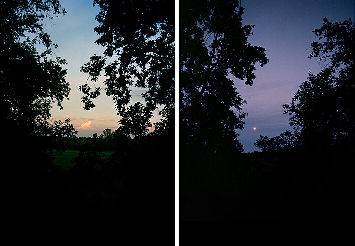 Sunset, Moonrise, 2016
